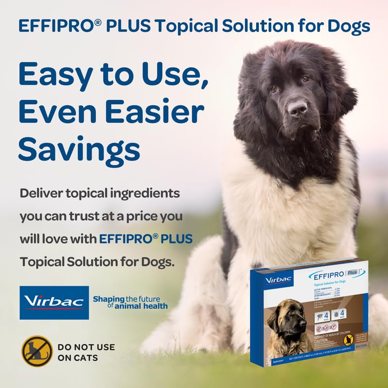Cuidado cómodo para perros grandes con EFFIPRO PLUS (3 dosis).