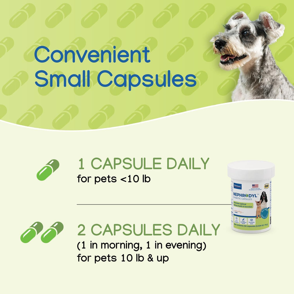 Virbac NEPHRODYL uso-diario-mascota: rutina simple para gatos y perros.