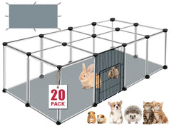 VISCOO corral mascotas con paneles transparentes para observar con claridad