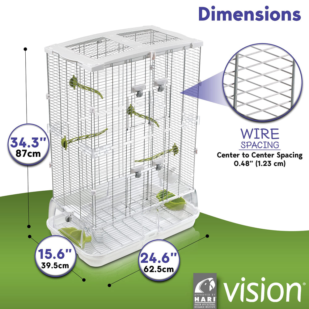 Vision M02 perchas multiples: fomentan la circulacion y comodidad de las patas.