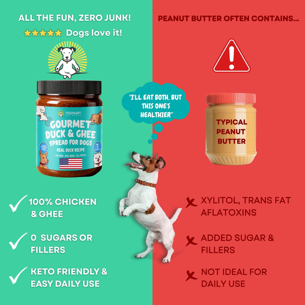 Bolsitas para pastillas con pasta de pato Visionary Pet Foods.