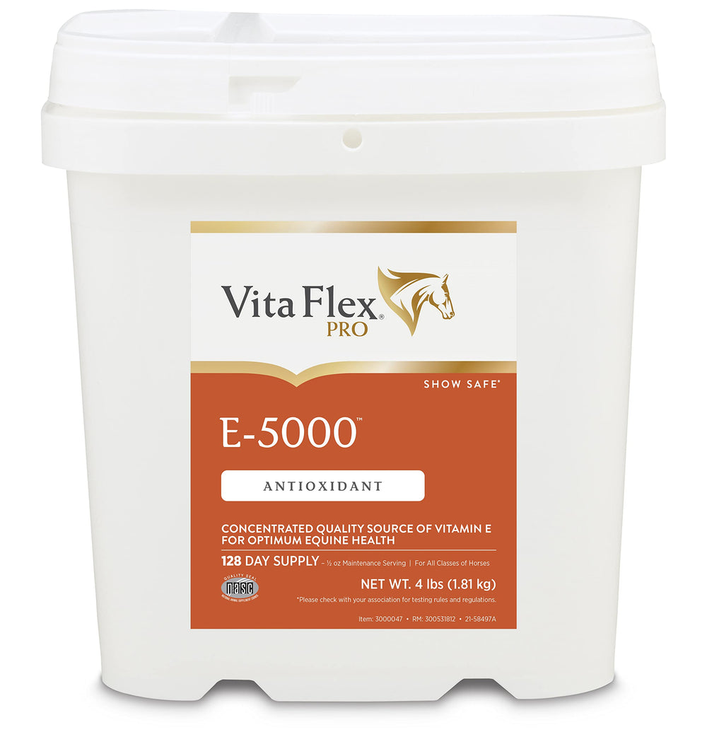 Vita Flex Pro E-5000: bote de 4 libras, apoyo antioxidante para caballos.