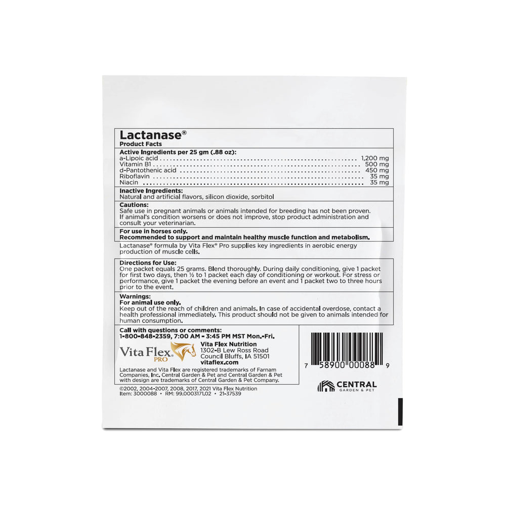 Ingredientes clave de Vita Flex Pro Lactanase Pre-Performance para metabolismo