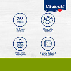 Vitakraft Bursts con relleno de bayas silvestres para un snack sabroso y nutritivo.