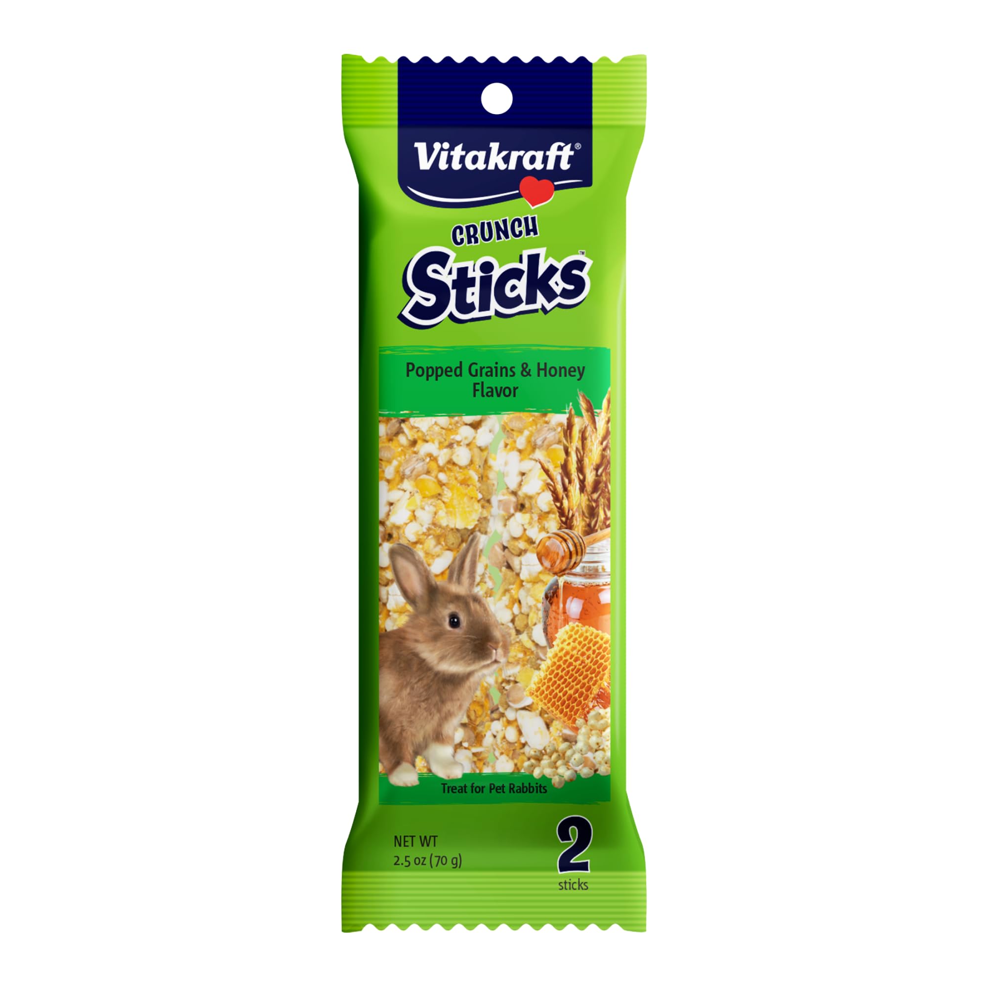 Vitakraft Conejo: palitos crujientes con granos y miel, sabor irresistible para tu conejo.
