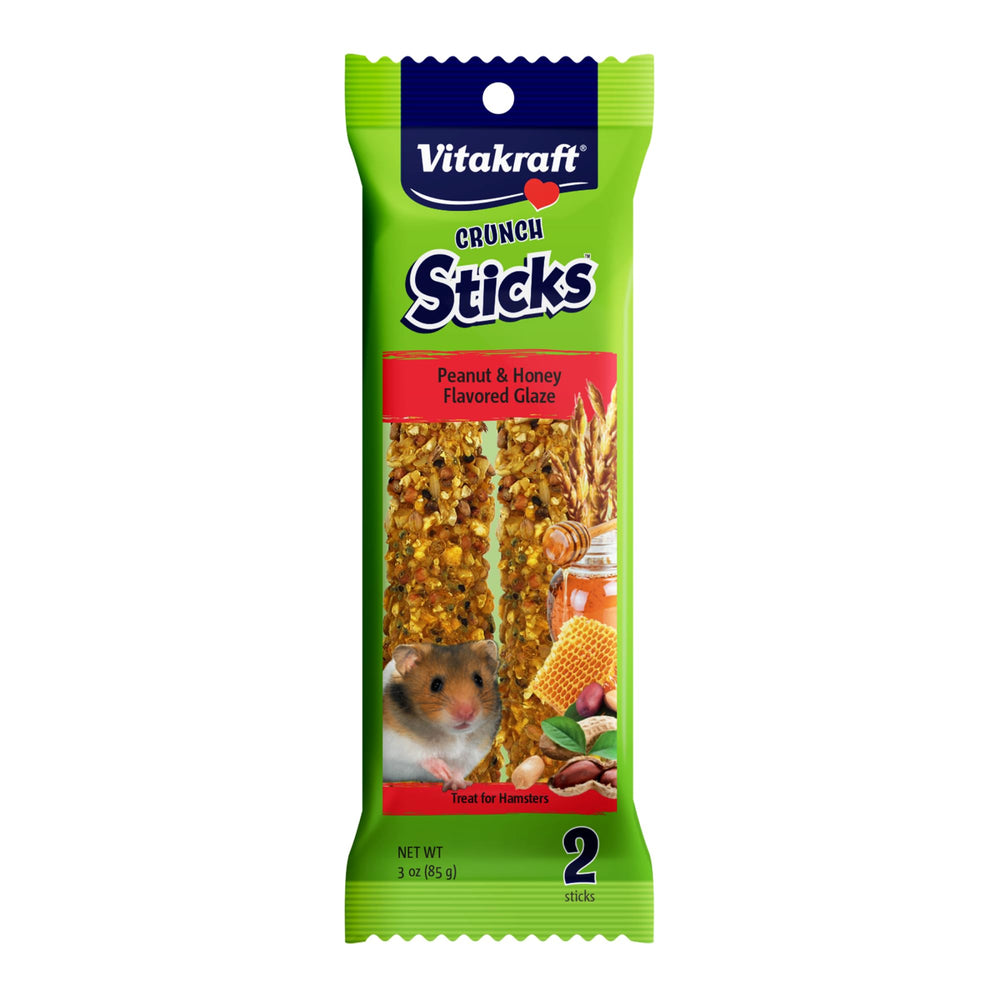 Vitakraft Crunch Sticks con centro de madera, crujiente y duradero para masticación.