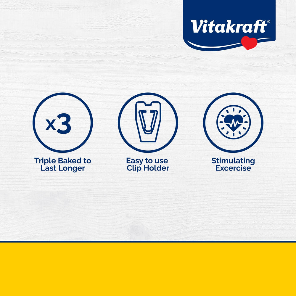 Vitakraft Crunch Sticks con clip-anclaje-jaula, fijación rápida y segura.