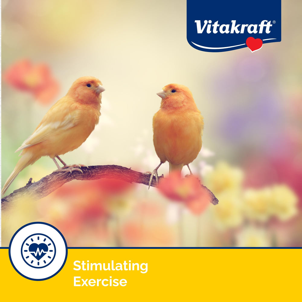 Vitakraft Crunch Sticks entretenimiento diario para aves activas.