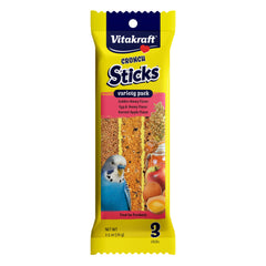 Vitakraft Crunch Sticks para periquitos con miel, crujientes y estimulantes para el día.