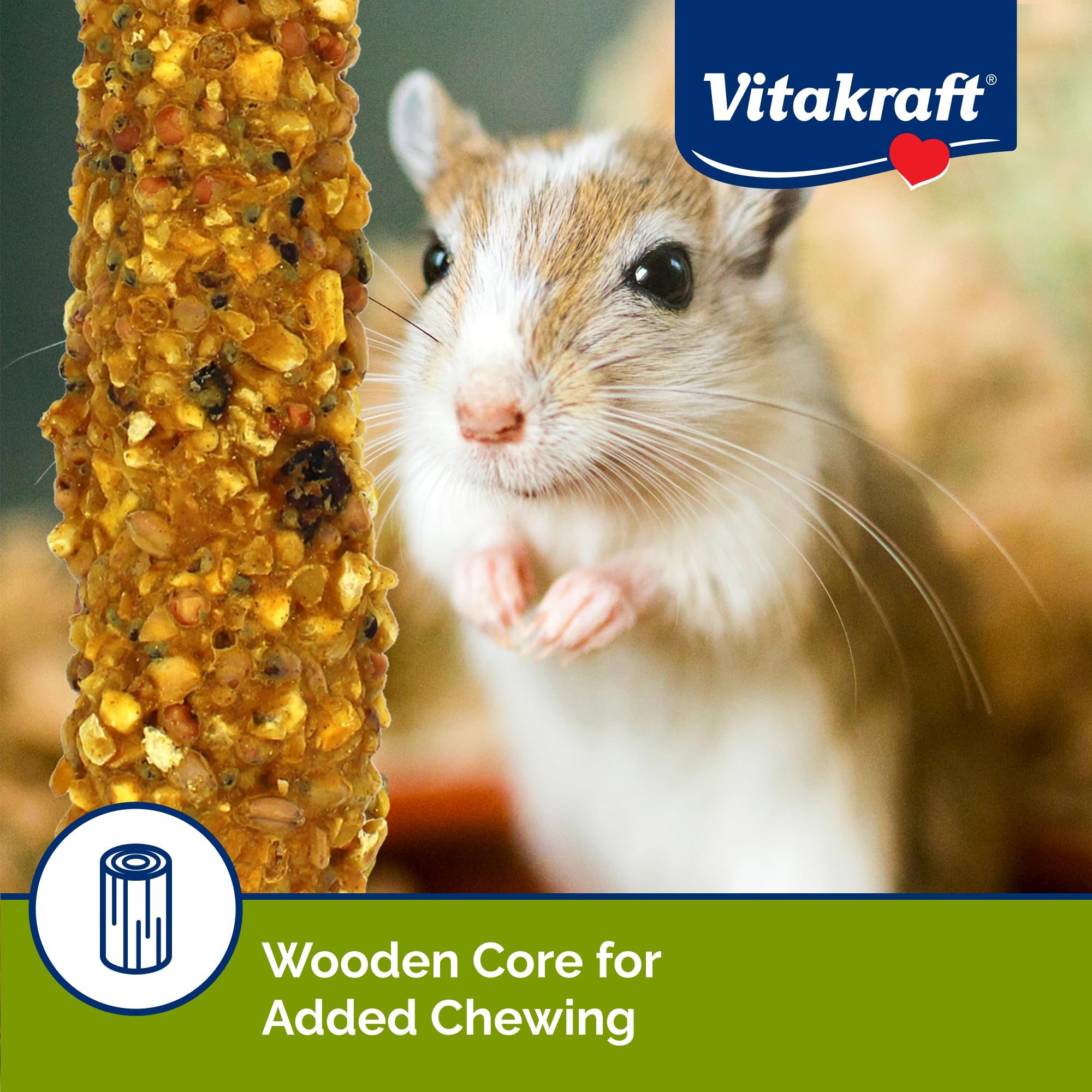 Vitakraft Crunch Sticks con clip de sujeción para jaula.