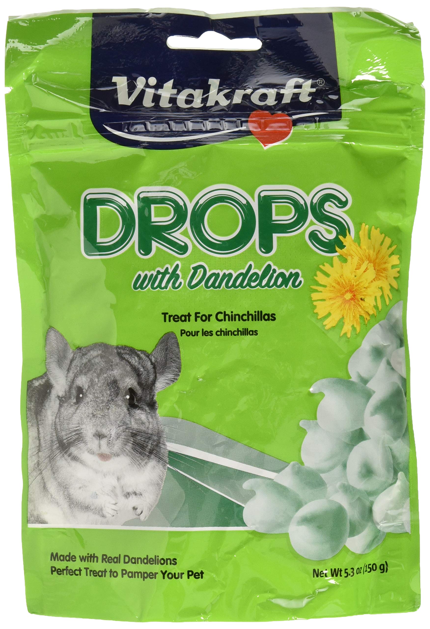 Vitakraft Gotas de Diente de León para chinchilla, dosificación cómoda en cada paquete.
