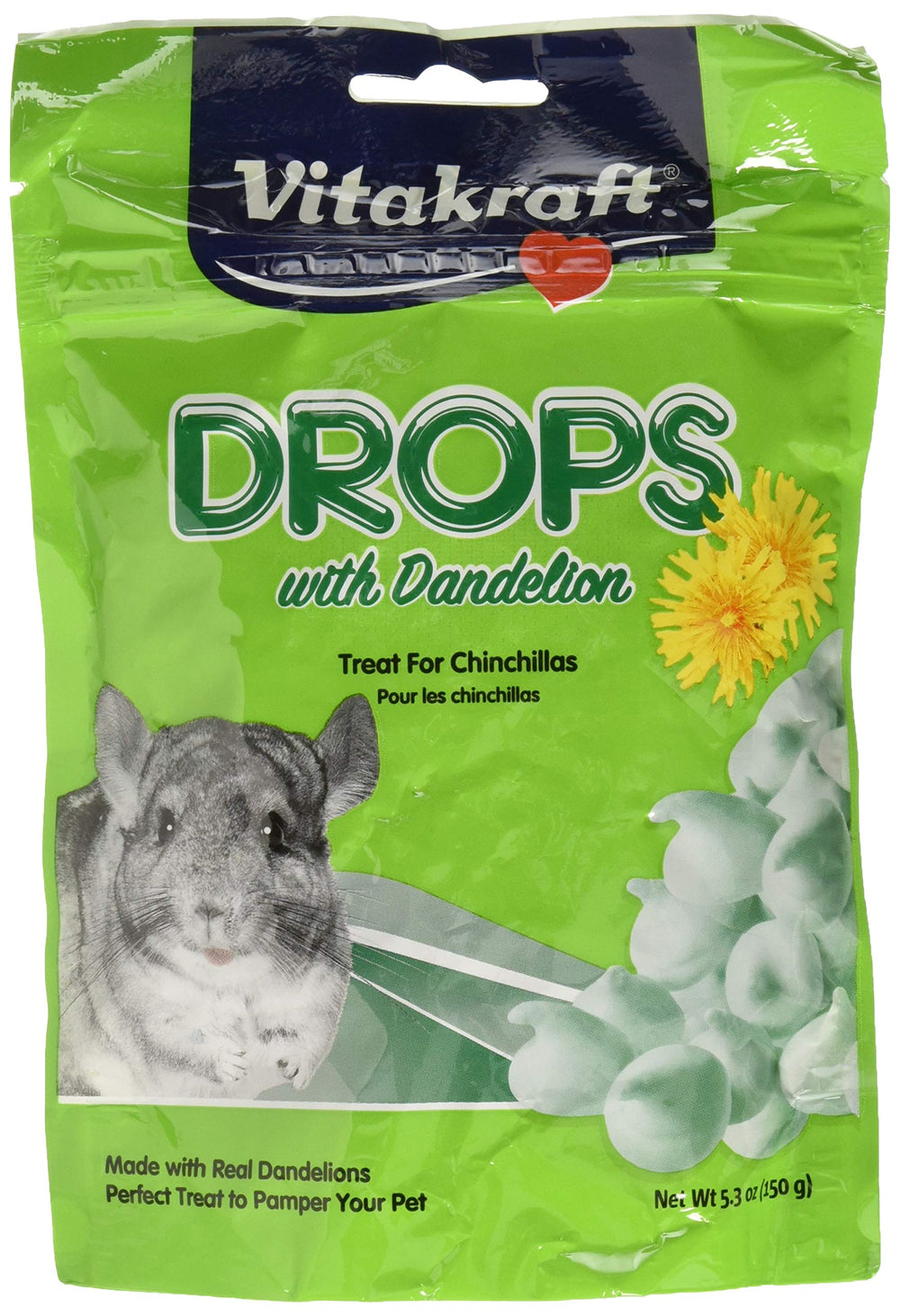 Vitakraft Gotas de Diente de León para chinchilla, dosificación cómoda en cada paquete.