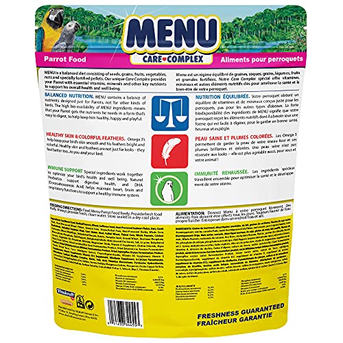 Vitakraft Menu para loros: frutas y verduras coloridas que estimulan el forraje.