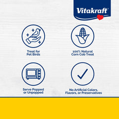 Vitakraft Mini-Pop maíz en espiga para aves, ideal para forraje diario.