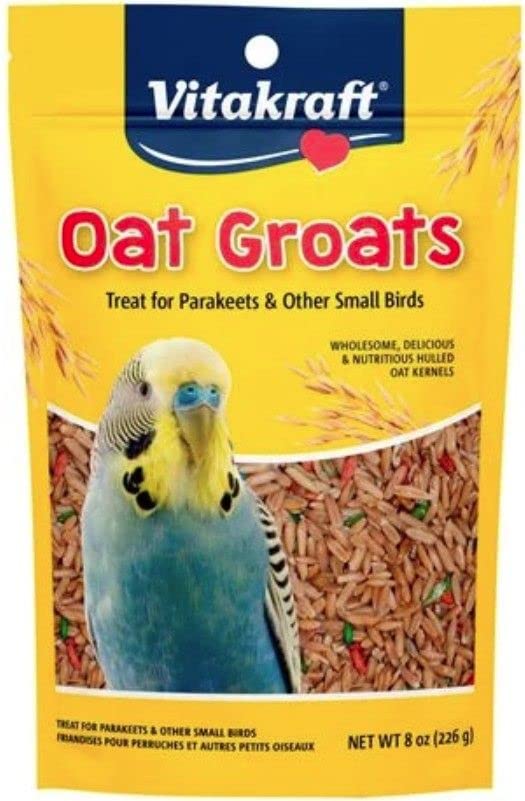 Vitakraft Oat Groats Treats en bolsa con cierre hermético ideal para aves pequeñas