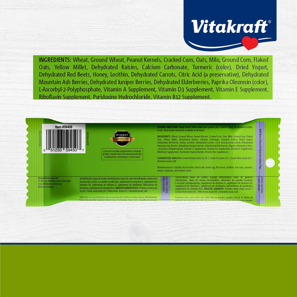 Vitakraft palitos cobaya sabor bayas silvestres para un pequeño ritual.