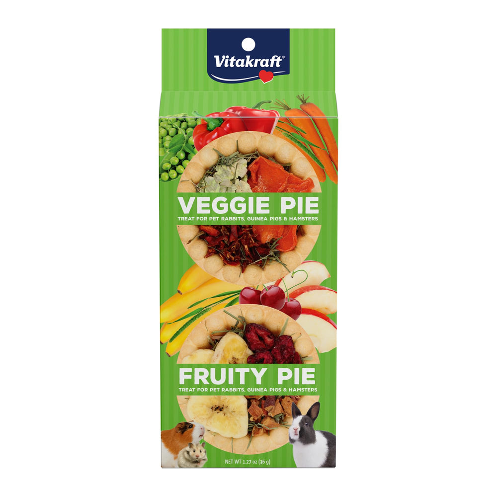 Vitakraft Pie Vegetal Fruta para Conejos: tarta crujiente con fibra.