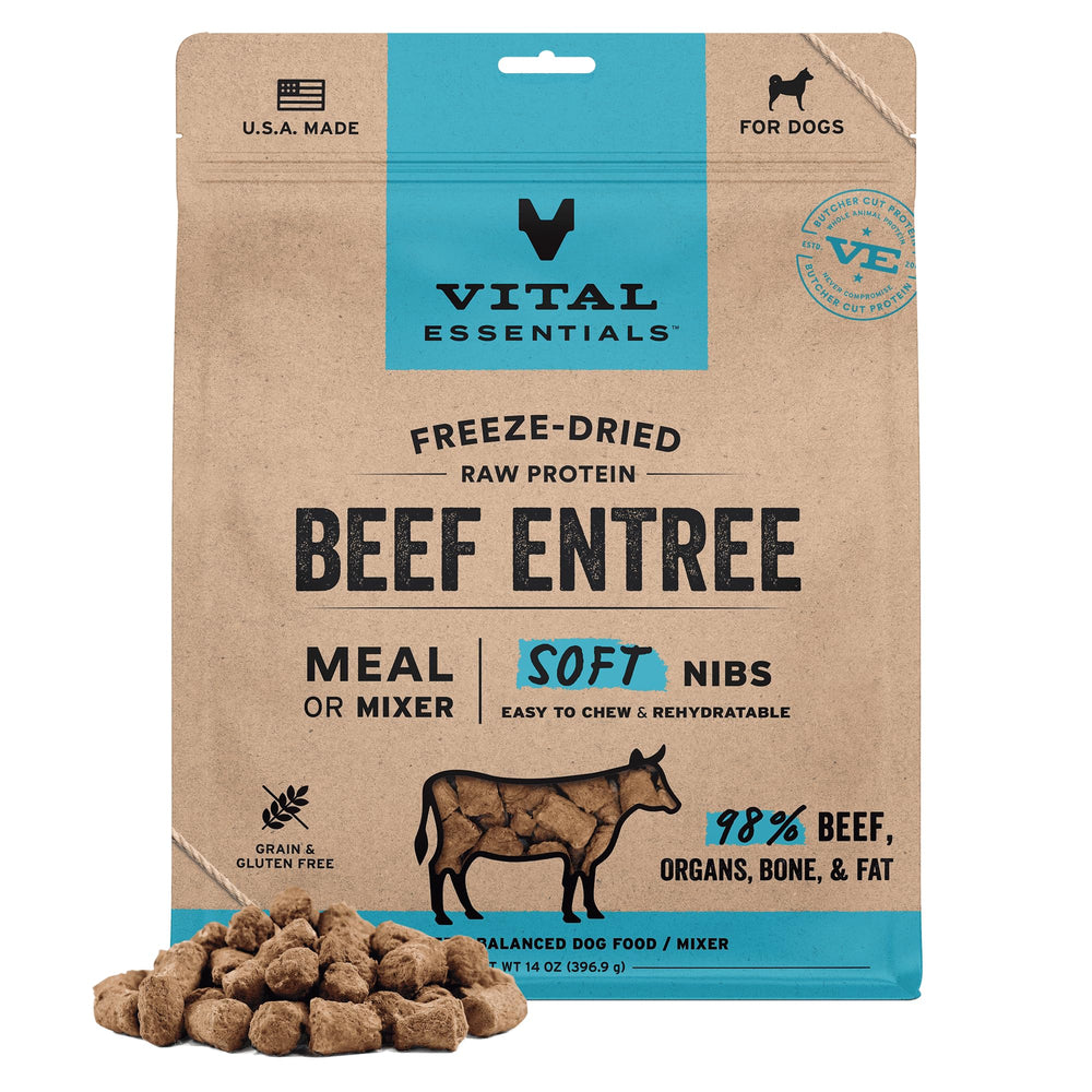 Vital Essentials bolsa 14 onzas: proteína de alta calidad para perros, ideal como comida completa