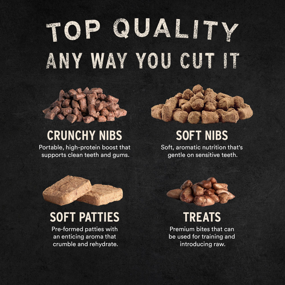 Croquetas mini Vital Essentials para topper, ideal para mezclar con comida seca.