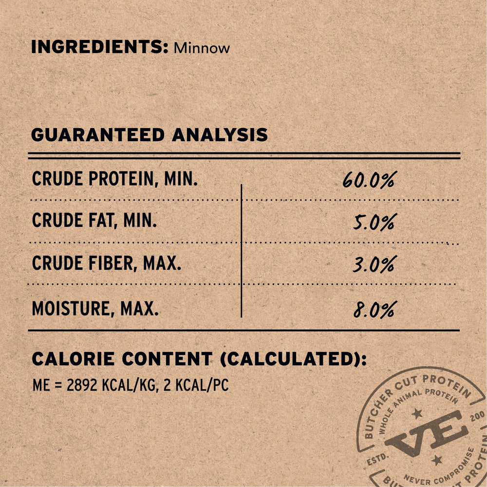 Ingrediente único: pez liofilizado de Vital Essentials, sabor natural