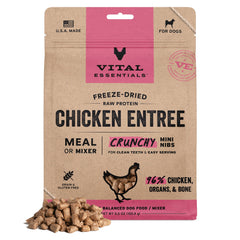 Vital Essentials empaque visible, bolsa de 5.5 oz para comida completa