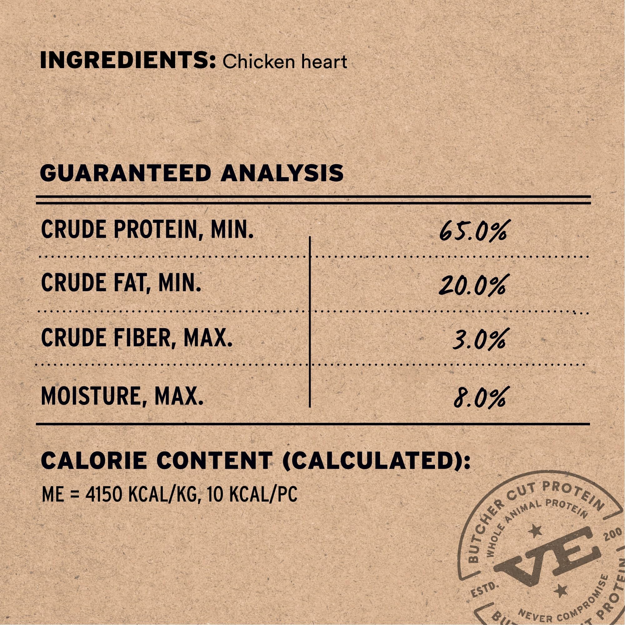 Vital Essentials proceso de liofilización mantiene nutrientes en corazones de pollo crudos