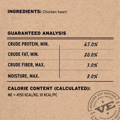 Vital Essentials snack para perros sin granos con corazones de pollo