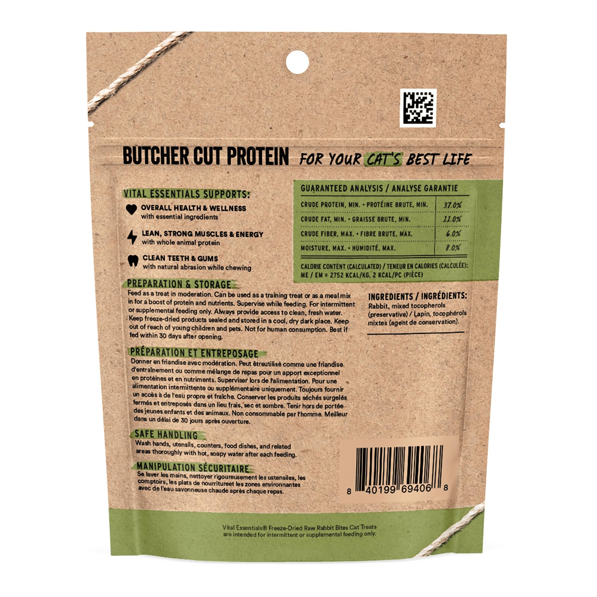 Vital Essentials trozos-conejo-sin-granos: opción natural para gatos sensibles