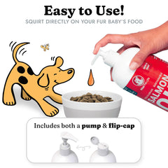 Vital Pet Life aceite de salmón para perros y gatos, piel brillante y menos picazón.