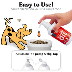 Vital Pet Life Salmon Oil, pelaje brillante, aporta brillo natural y aspecto saludable
