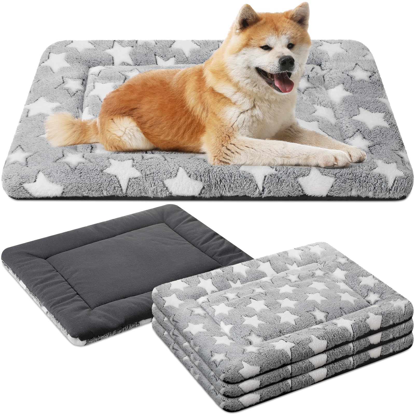 VitalCozy cama jaula para perro con peluche gris, confort suave.
