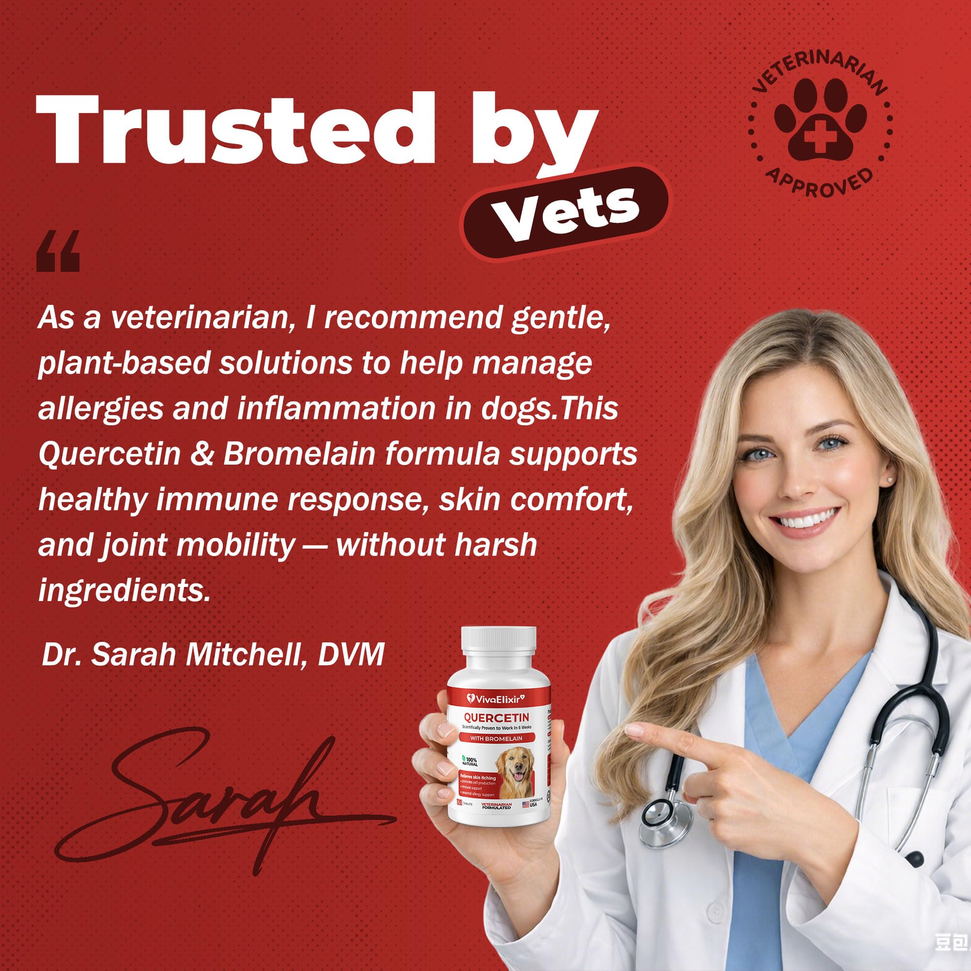 VivaElixir tabletas para perros uso diario, apoyo en inflamación articular.