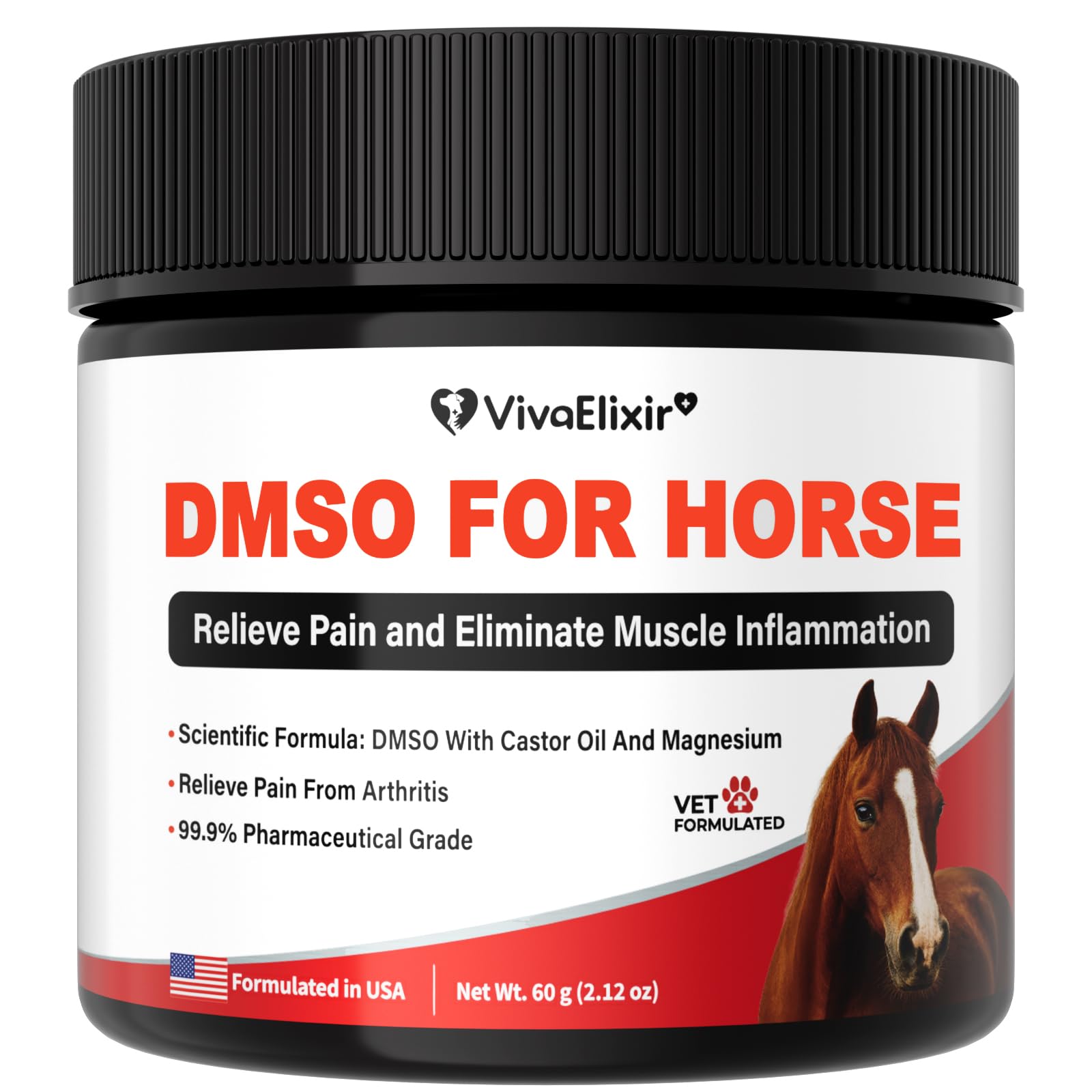 VivaElixir Linimento DMSO de 60 g para movilidad diaria.