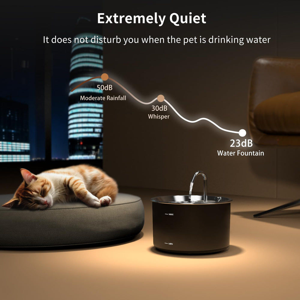 Fuente VIVIDORAMA, capacidad 101 onzas, ideal para hogares con varias mascotas.
