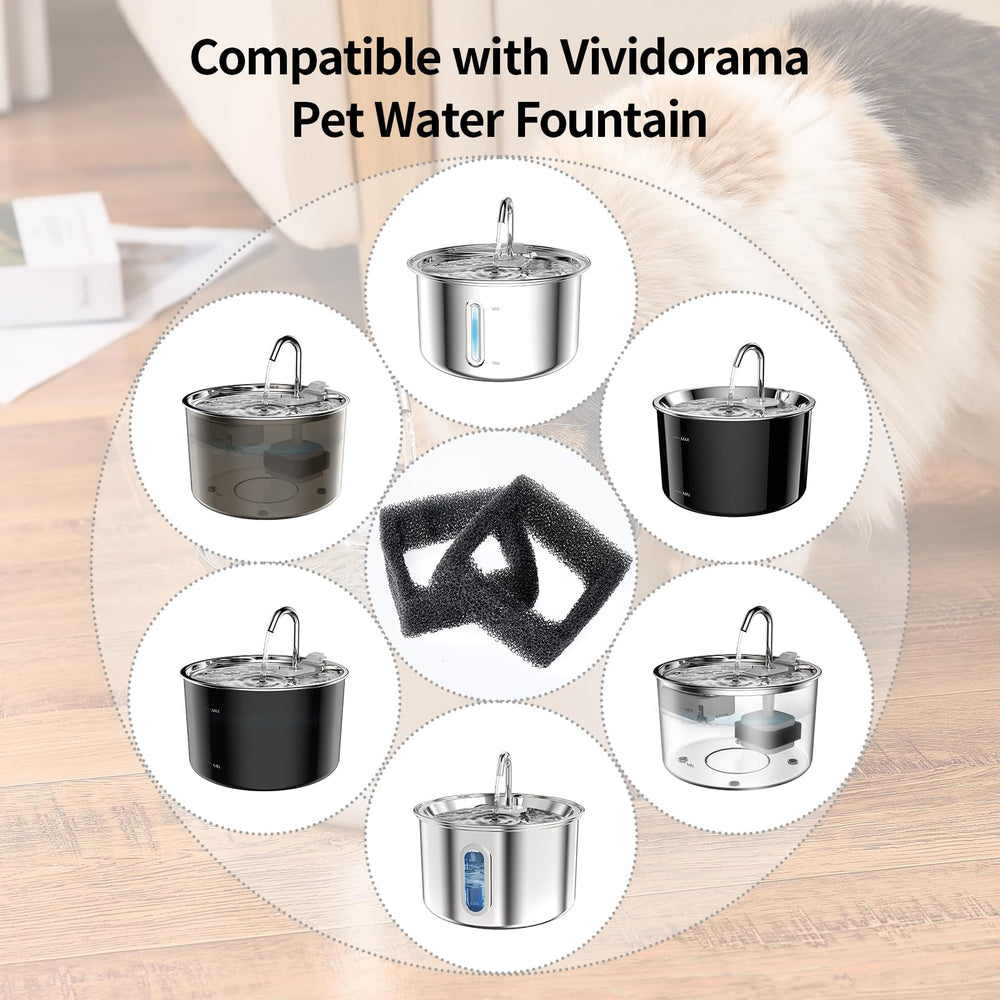 VIVIDORAMA kit 8 filtros de espuma, reemplazo práctico para la fuente