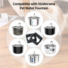 VIVIDORAMA kit 8 filtros de espuma, reemplazo práctico para la fuente