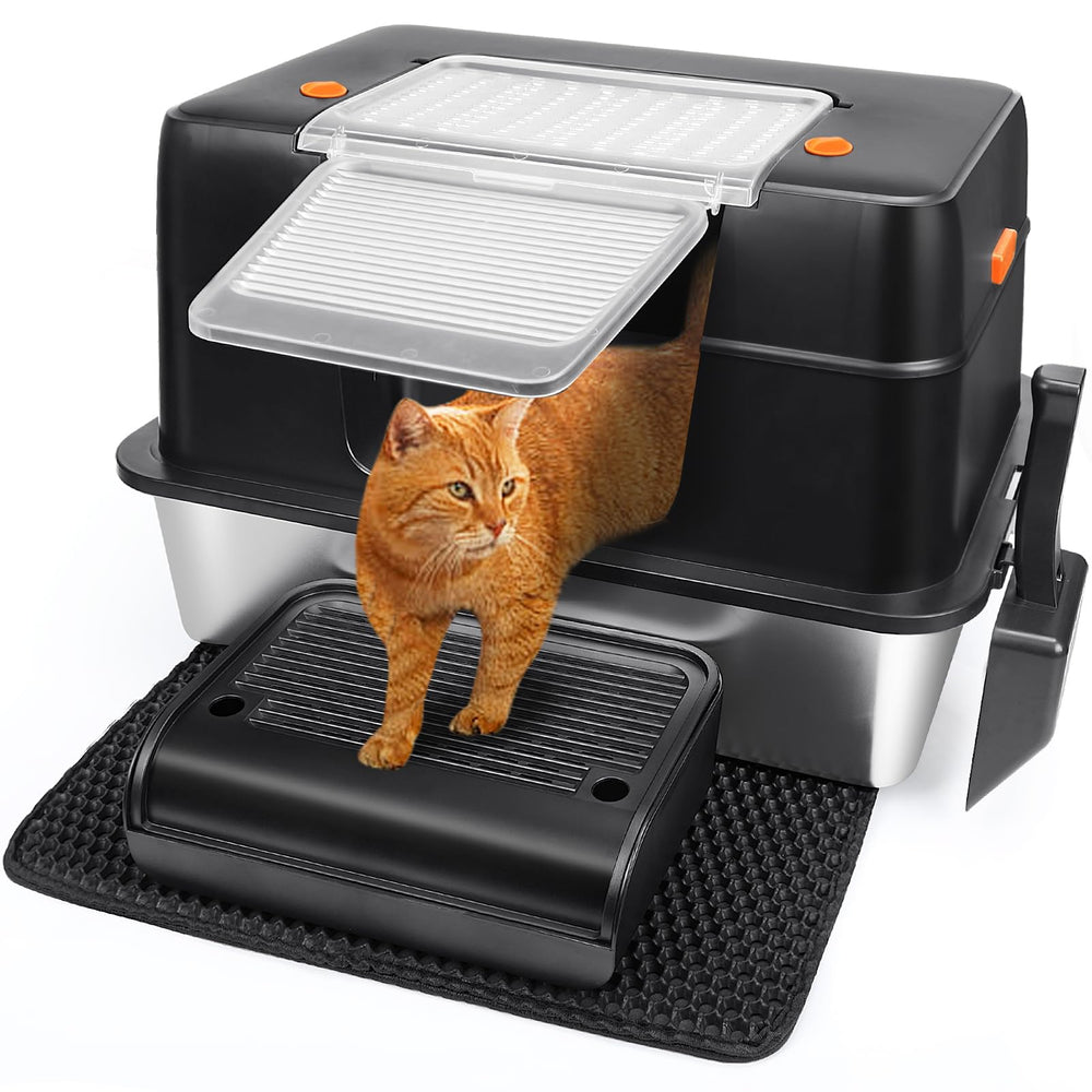 Vivifying arenero para gatos con entrada lateral y acceso fácil para el felino.