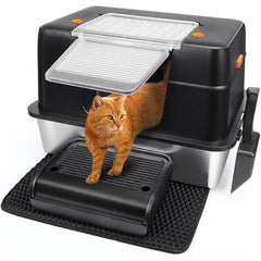 Vivifying arenero para gatos con entrada lateral y acceso fácil para el felino.