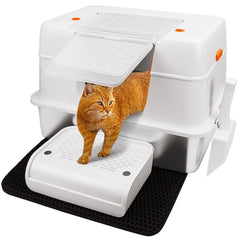 Viviving caja XL con tapa lateral para evitar salpicaduras y desorden.