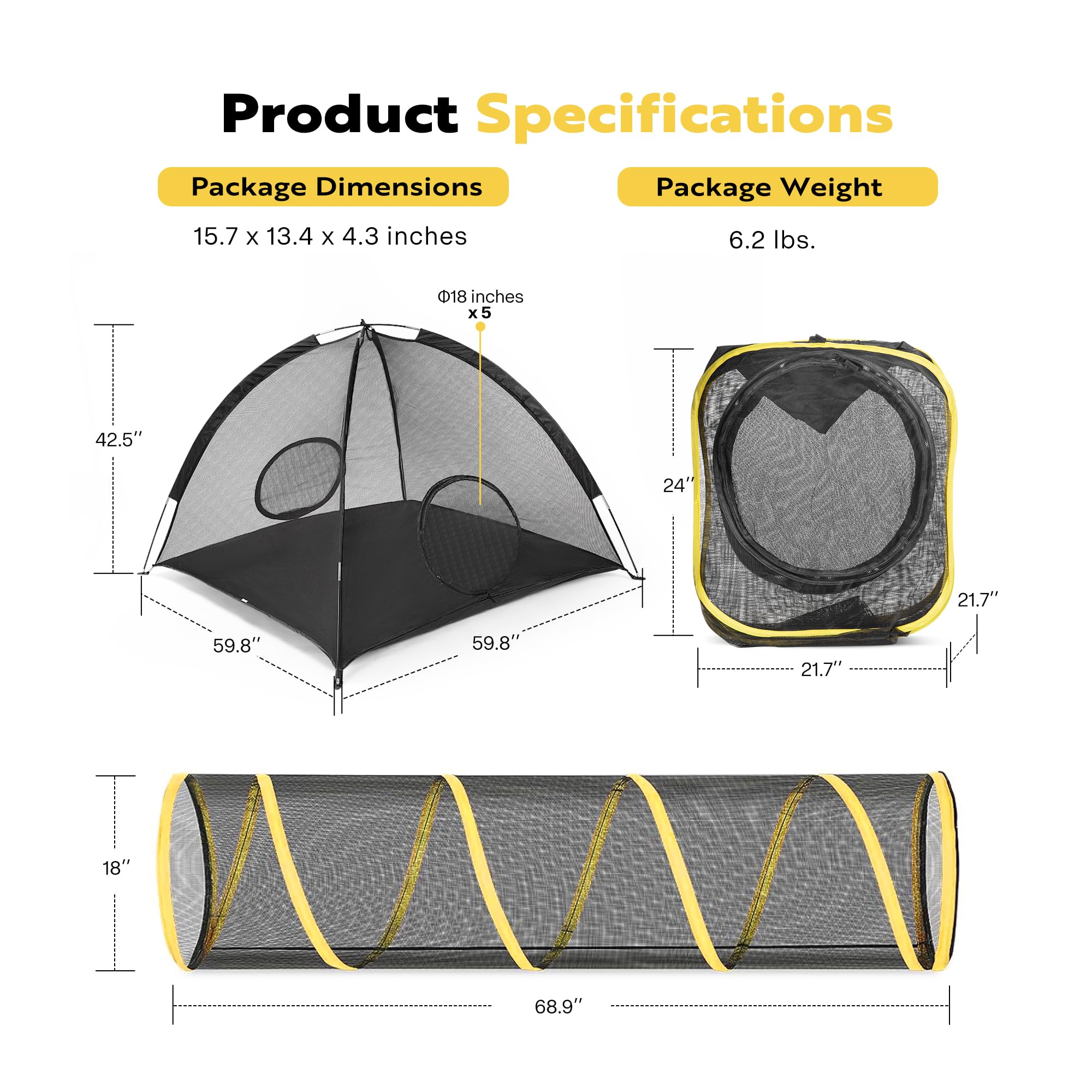 VIVOHOME Catio: montaje emergente, instalación rápida para uso en casa o camping.
