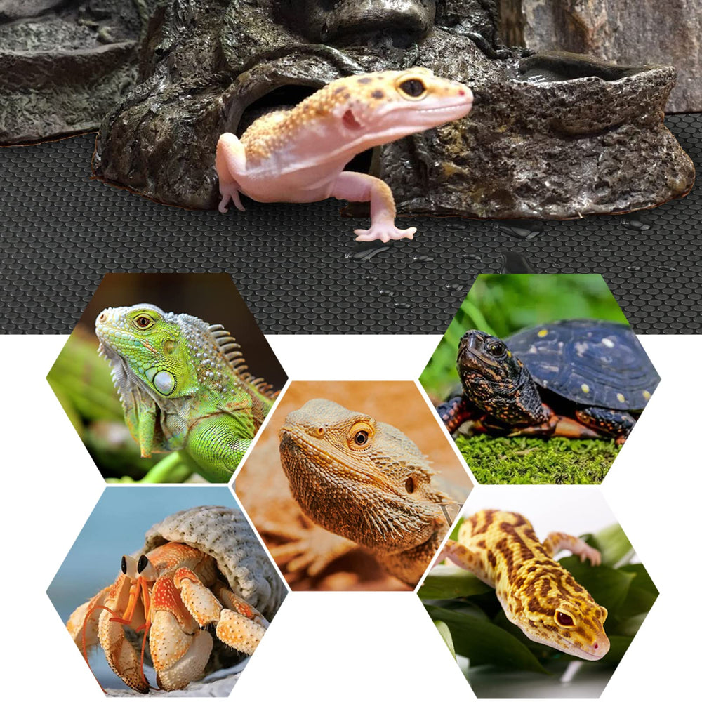 Vodolo alfombra para gecko leopardo, superficie no absorbente facilita la limpieza