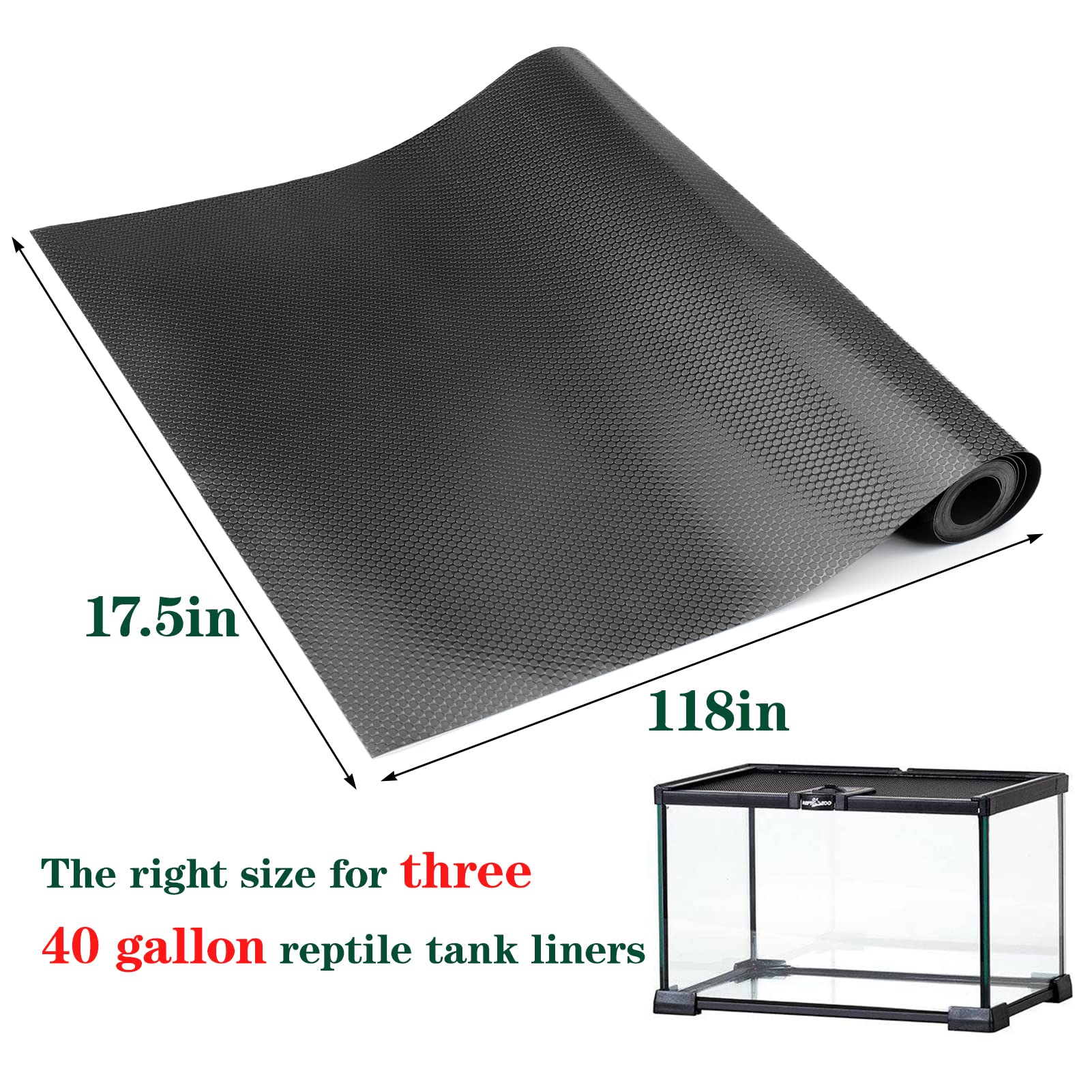 Vodolo tapete negro absorbe calor para terrario estable