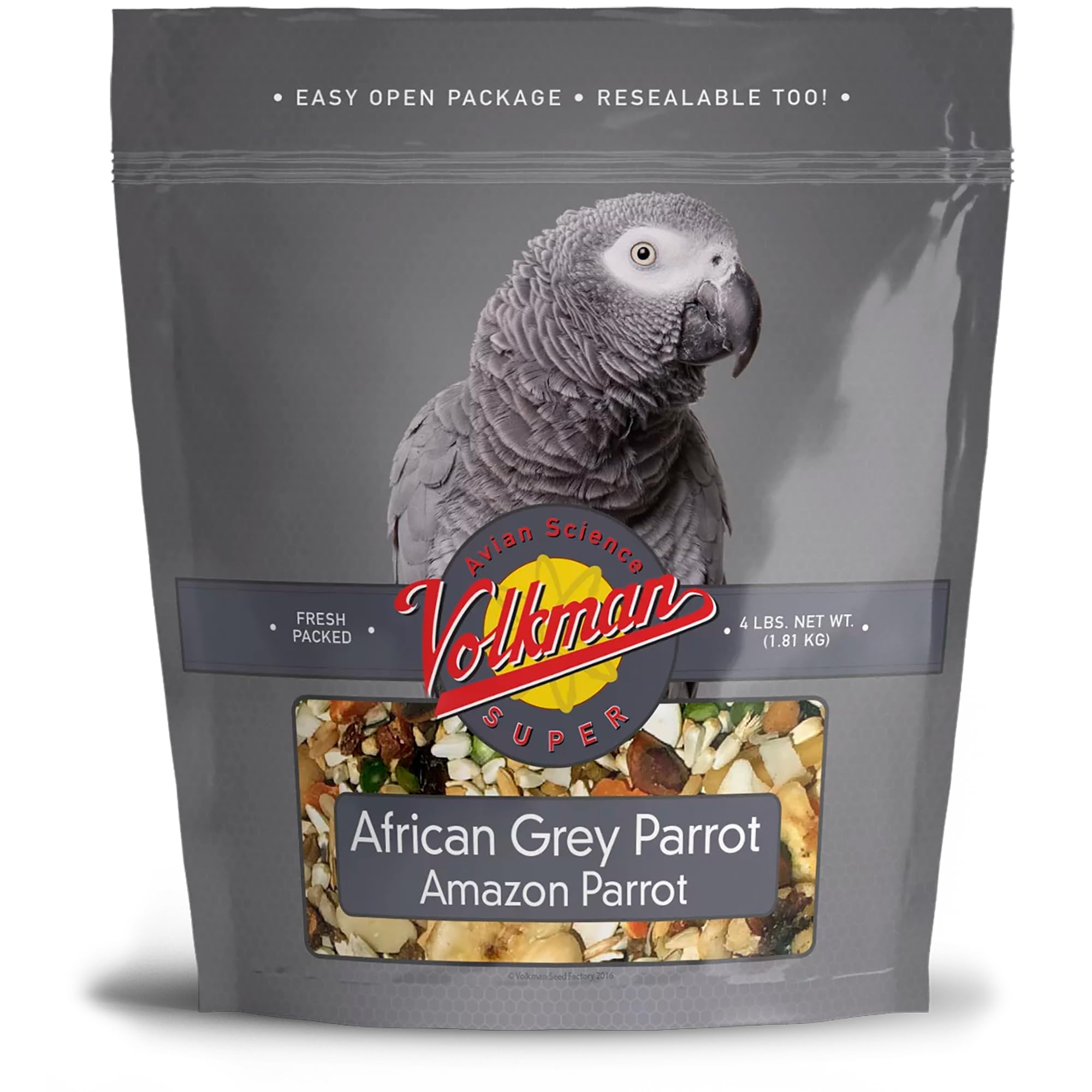 Volkman Ciencia para aves: envase principal del alimento, promueve dieta equilibrada.