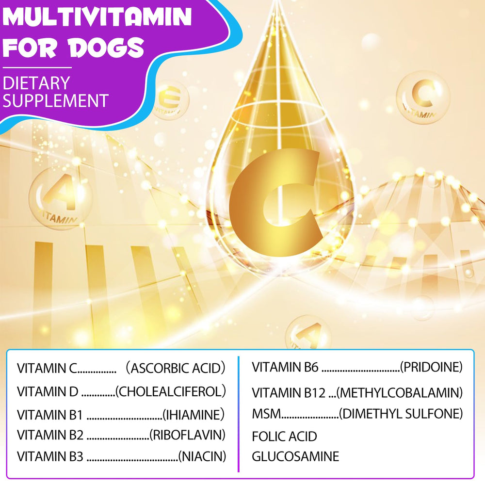 VOSIFSDIY multivitamínico para perros, textura líquida para mezclar.