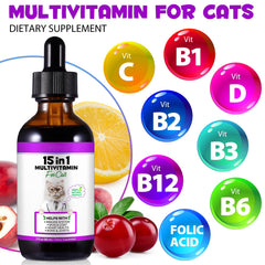 Pelo y piel brillantes con VOSIFSDIY Gato Multivitaminas.