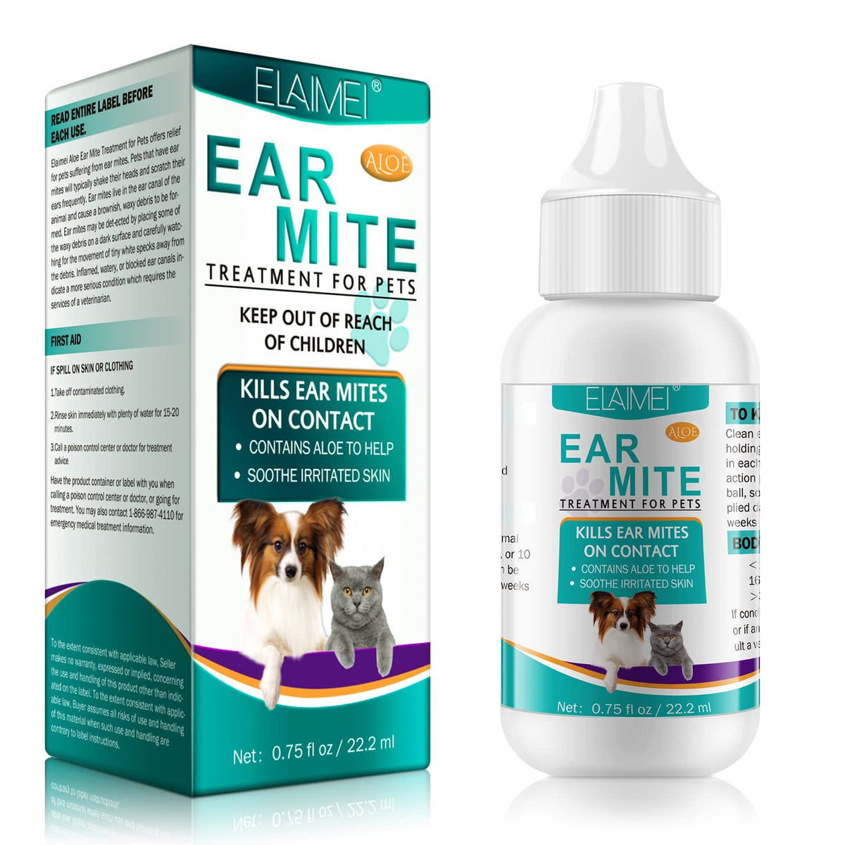 Gotas VOSIFSDIY para orejas de perros y gatos, alivio suave.