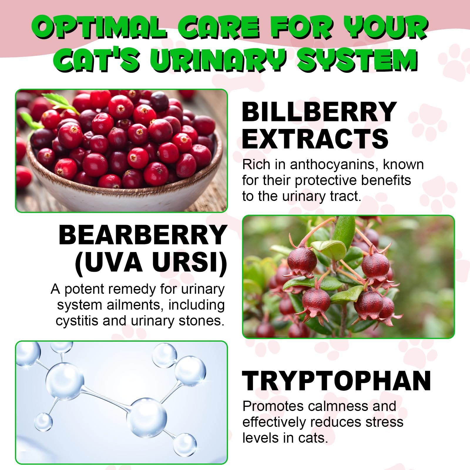 Salud urinaria natural VOSIFSDIY para gatos.
