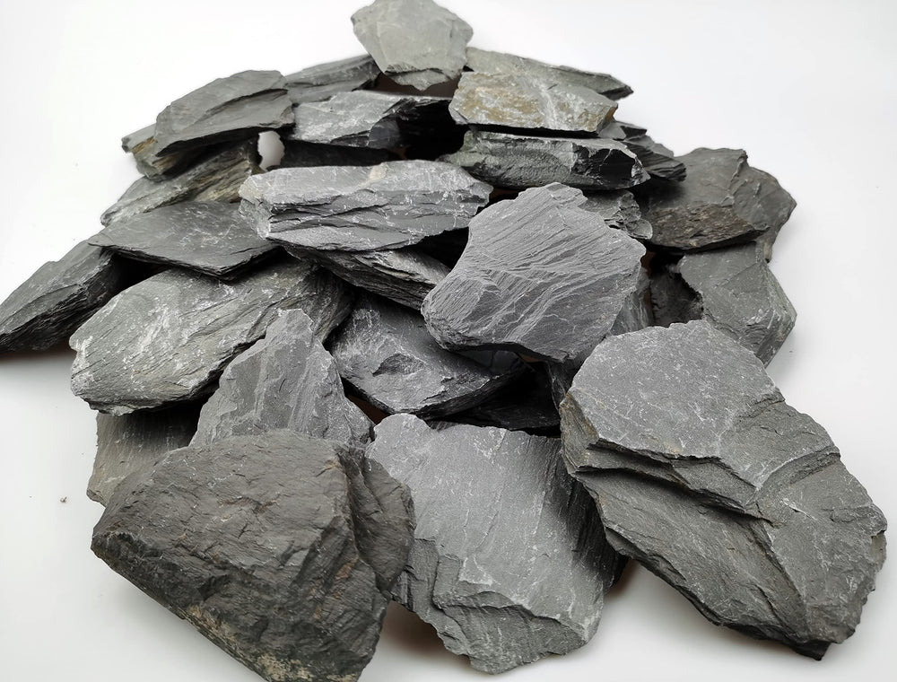 Piedras de pizarra natural Voulosimi para acuario, aporta belleza natural.