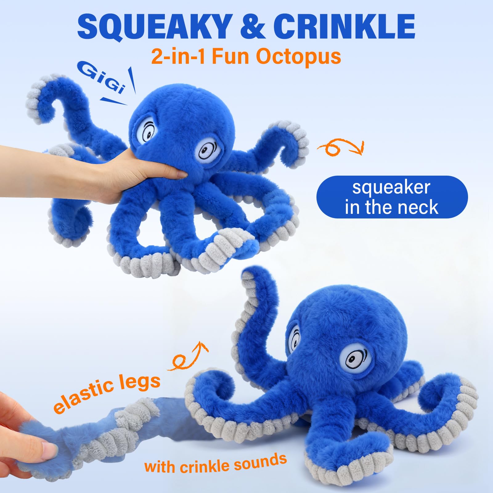 VOXGET pulpo crujido, textura audible que estimula el juego.