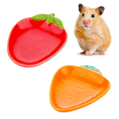 Tazón VTurboWay en forma de rabano para hamster, estable y práctico para la alimentación diaria.